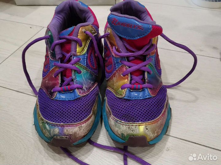 Кроссовки ролики Heels на колёсах. 34 размер