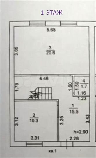 3-к. квартира, 94 м², 1/2 эт.