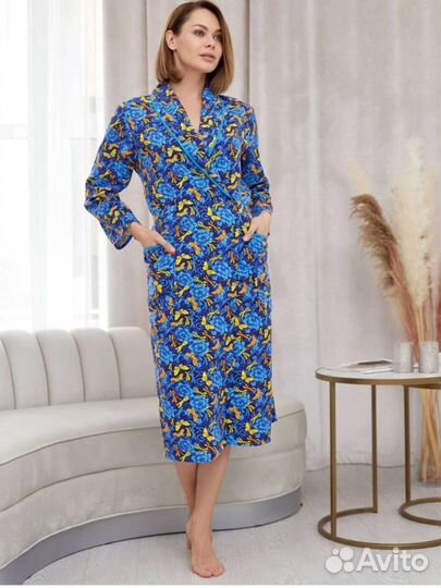 Халат фланель на запах