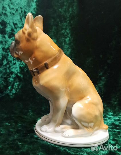 Из СССР статуэтка Собака Боксер лфз