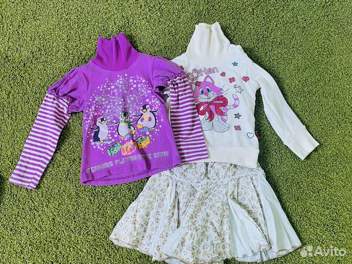Тёплые вещи на девочку 2,3,4 года пакетом