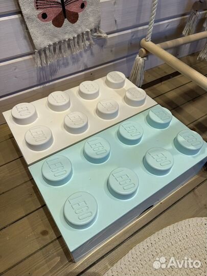 Lego контейнер бирюзовый