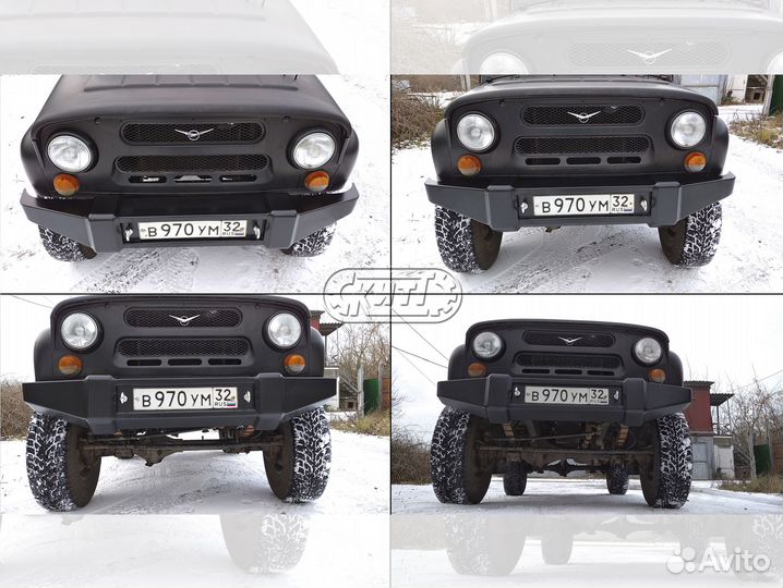 Бампер силовой передний на УАЗ Хантер