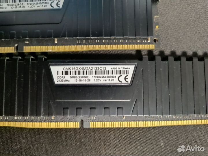 Оперативная память ddr4 16gb corsair 2133mhz