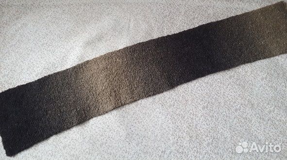 Шарф с буклированной шерсти. Ручная работа. Тёмный