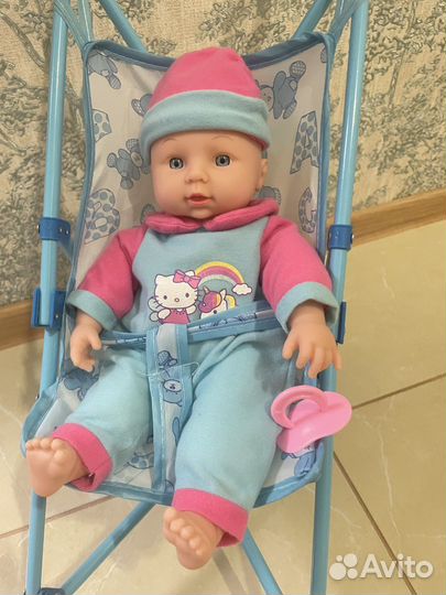 Кукла пупс интерактивная мягкая с одеждой