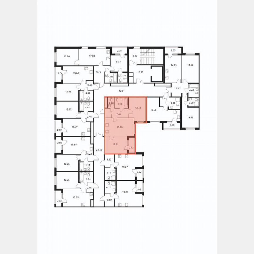 2-к. квартира, 56,3 м², 5/9 эт.
