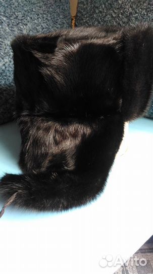 Мужская шапка-ушанка норковая