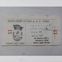 Билет на футбол СССР -1979