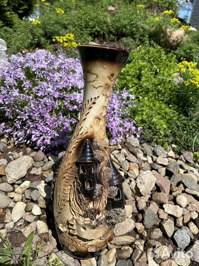 Ваза ручная работа керамика 39см.сувенир Евпатория