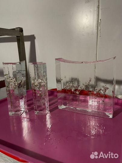 Лед с цветком для напитков 15115 грамм