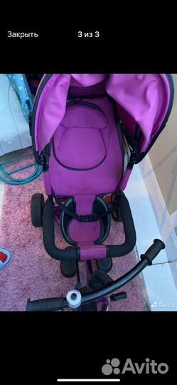 Велосипед коляска с ручкой