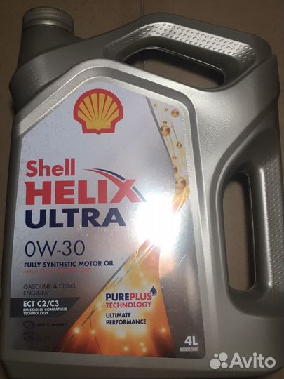Масло моторное shell helix ultra 0w30 оригинал