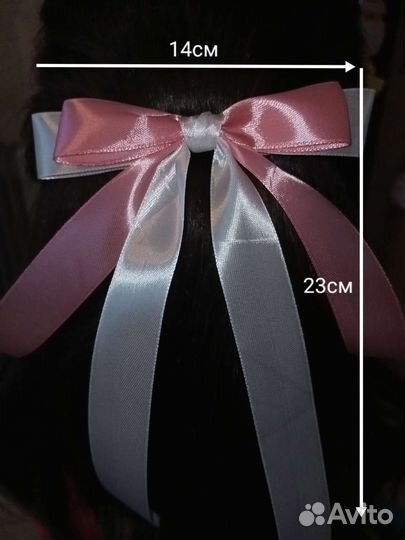 Бант на заколке-автомат ручной работы