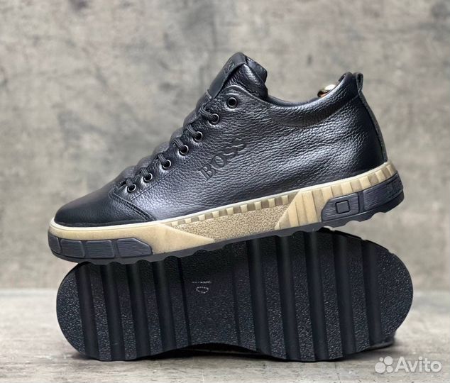 Полуботинки зимние мужские из натуральной кожи