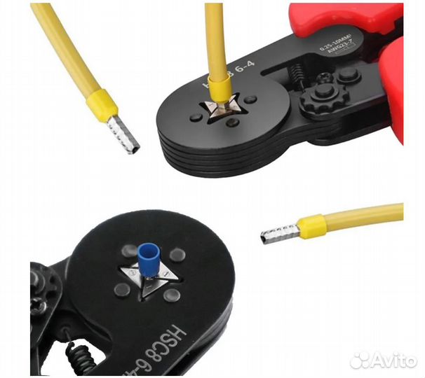 Обжимные пресс-клещи с набором клемм 1200шт