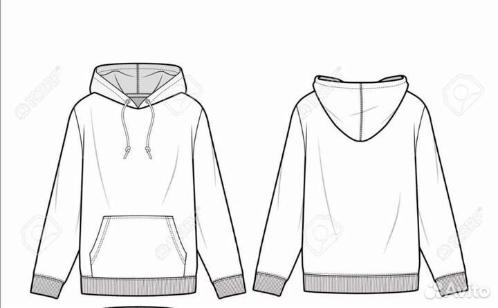 Выкройка худи, мужские и женские