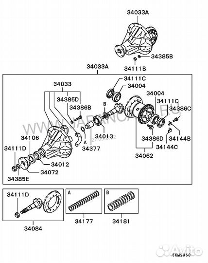 Подшипник переднего диффиренциала toyota