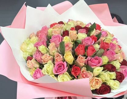Цветы.Букет из 101 розы с доставкой в Иркутске
