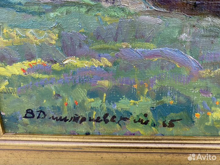 Картина старинная масло холст