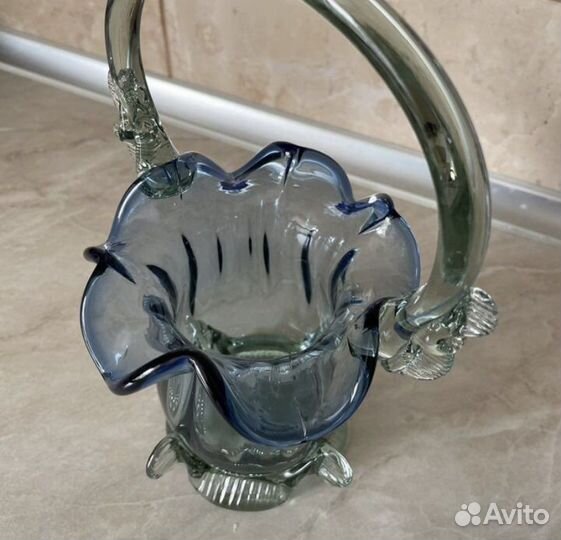 Ваза чешское стекло СССР