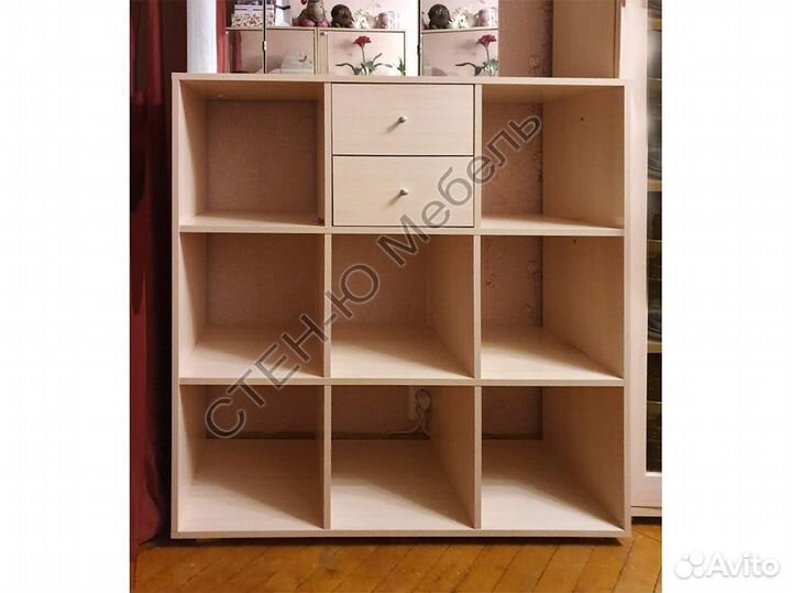 Стеллаж 3х3 (тип IKEA Каллакс) дуб