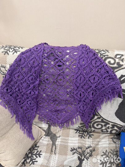 Шаль ручной работы новая