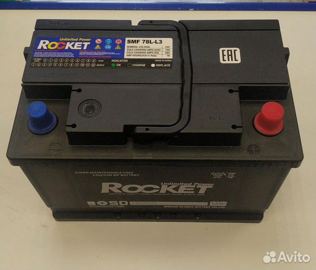 Аккумулятор автомобильный Rocket SMF 78L-L3