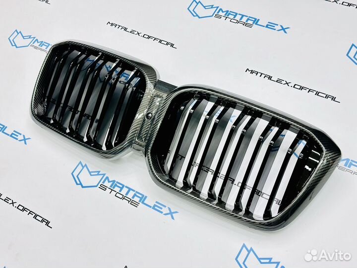 Решетка радиатора BMW X4 G02, X3 G01 рест, карбон