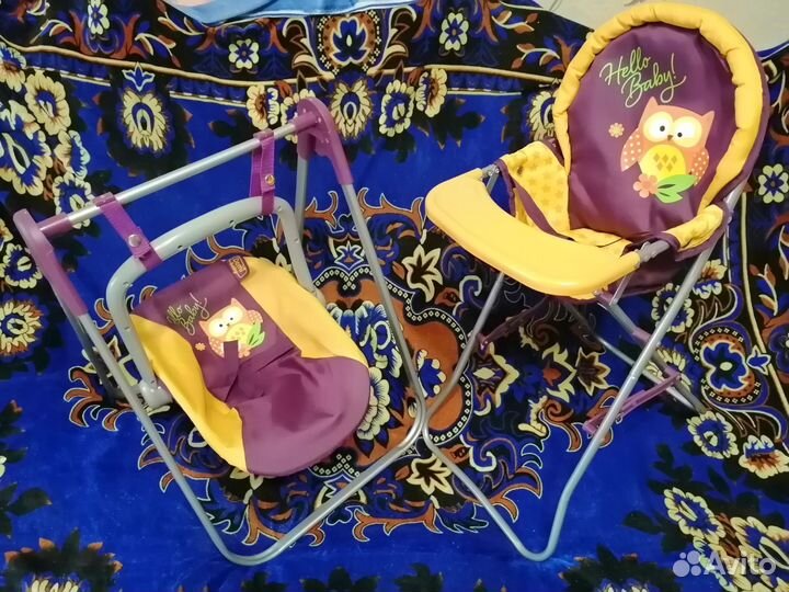Стульчик и качели для куклы