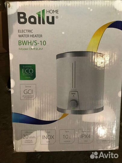 Водонагреватель накопительный Ballu, 10 л