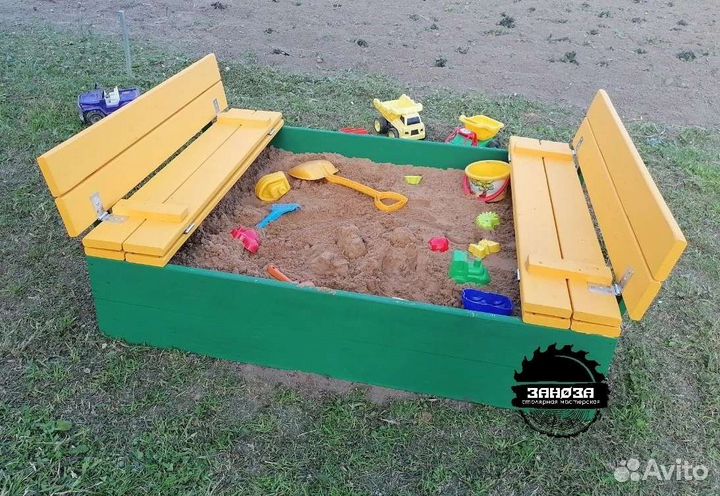 Детская песочница деревянная