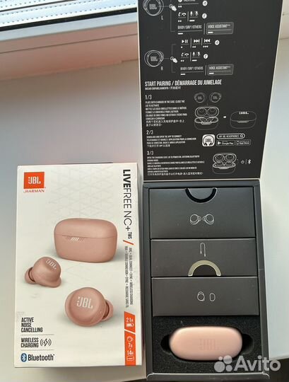 Наушники TWS JBL Live Free NC + розовый