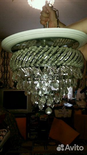 Люстра новая хрусталь