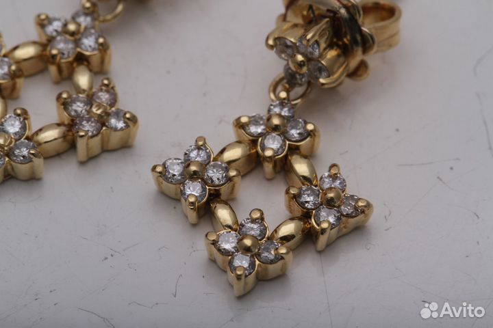 Серьги с Бриллиантами 0.71ct I.D.C. Israel