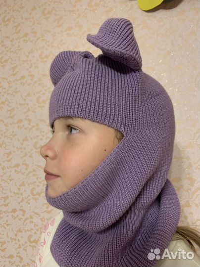 Шапка-шлем-балаклава Мишка 7-12 лет