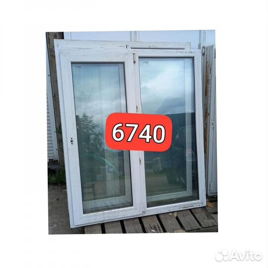 Окно бу пластиковое, 1520(в) х 1300(ш) № 6740