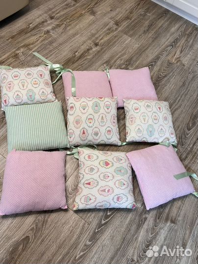 Бортики подушки в детскую кроватку