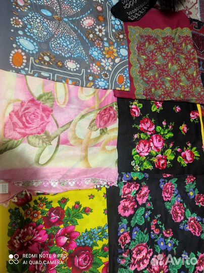 Платки старинные и винтажные.репсовые,шерсть