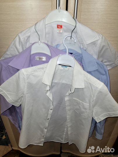 Рубашка для мальчика белая 134