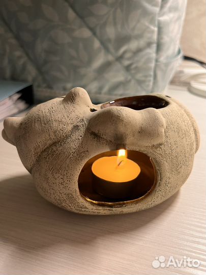 Аромалампа керамическая «Чеширский кот»