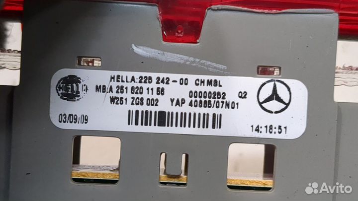 Фонарь (стоп-сигнал) Mercedes GL X164