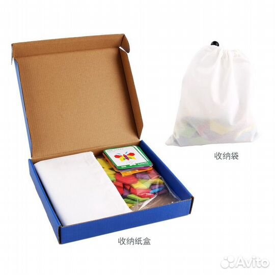 Головоломка Танграм с карточками, 155дет