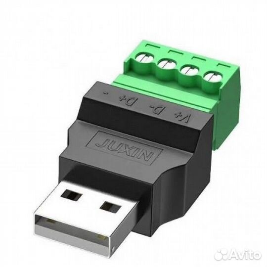 Разъем штекер USB с клеммами