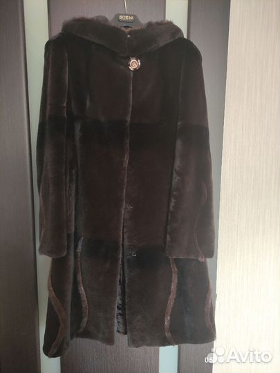 Шуба из стриженного бобра