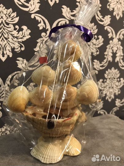 Украшение интерьера Корабль из ракушек