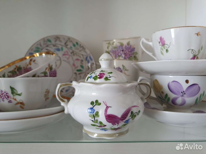 Сахарница фарфор винтаж