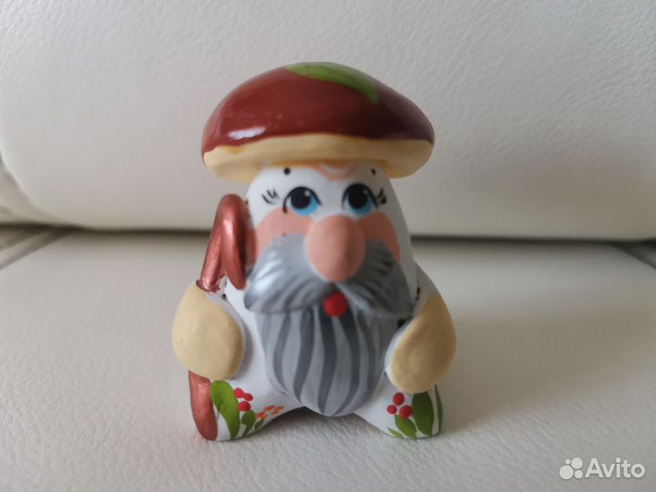 Глиняная игрушка Свистулька Гриб Лесовик