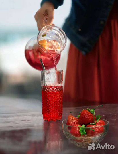 6 стаканов и 2 креманки