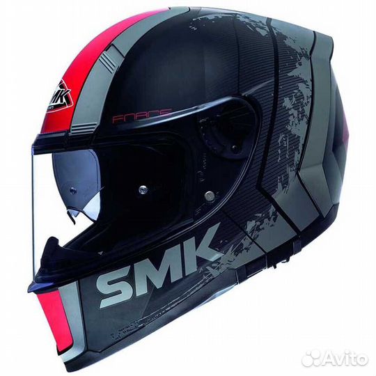 SMK Force Koster Full Face Helmet Matt Black / Gre